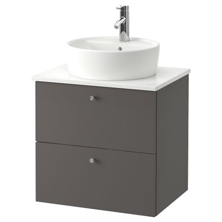 Шкаф под раковину, столешница 45, раковина, 62x49x74 cm IKEA GODMORGON ГОДМОРГОН, TOLKEN ТОЛКЕН, TÖRNVIKEN ТОРНВИКЕН 293.385.05