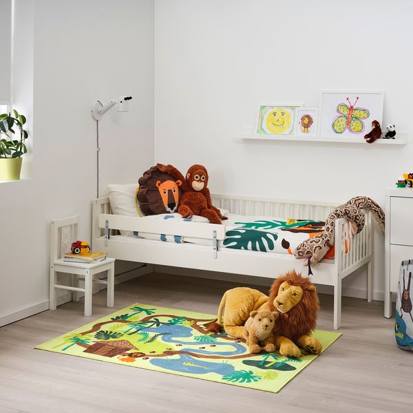 Каркас кровати +бортик, белый, 70x160 см IKEA ГУЛЛИВЕР 003.653.87 - схема-чертеж с размерами