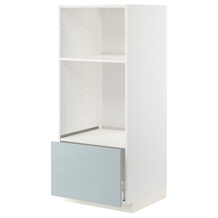 Высокий шкаф для духовки, СВЧ с ящиком, 60x60x140 cm IKEA METOD МЕТОД, MAXIMERA МАКСИМЕРА 594.797.68