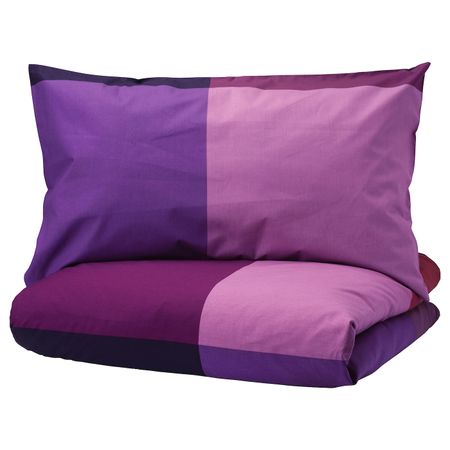 Пододеяльник и 2 наволочки, сиреневый 200x200/50x70 см IKEA BRUNKRISSLA БРУНКРИСЛА 504.402.52
