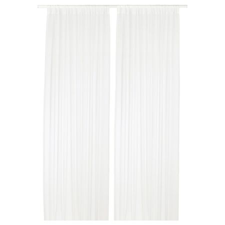 Гардины, 2 шт. ТЕРЕСИА, белый (145x300 см)