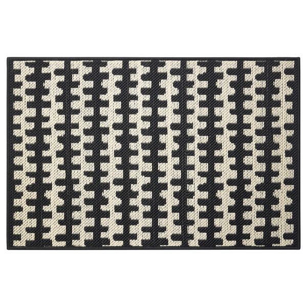 Придверный коврик, 40x60 см, черный-бежевый IKEA HÅLLPLATSA ПЛАТСА 205.600.38 - фото 2