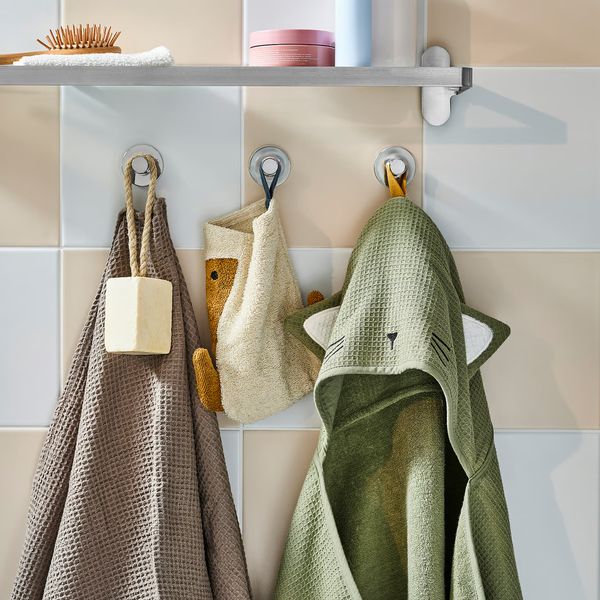 GULDVÄVARE ГУЛЬДВЭВАРЕ Полотенце с капюшоном - зеленый 60x125 см - схема-чертеж с размерами