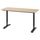 Письменный стол, дубовый шпон, беленый/черный 140x60 см IKEA BEKANT БЕКАНТ 392.826.40