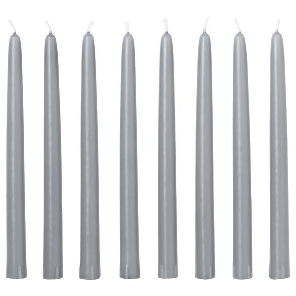 Неароматическая свеча КЛОКХЕТ, серый (25 см) - фото 1