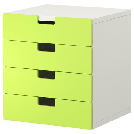 Комбинация для хранения с ящиками СТУВА, белый, зеленый (60x50x64 см)