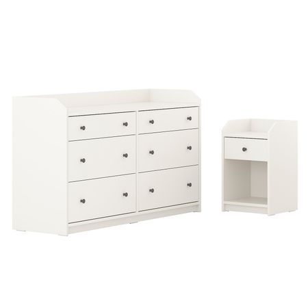 Комплект мебели для спальни,2 предм, белый IKEA HAUGA ХАУГА 794.860.89
