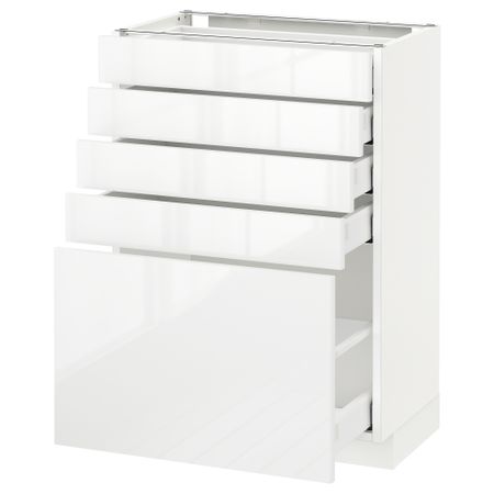 Напольный шкаф с 5 ящиками МЕТОД / МАКСИМЕРА, белый, Рингульт белый