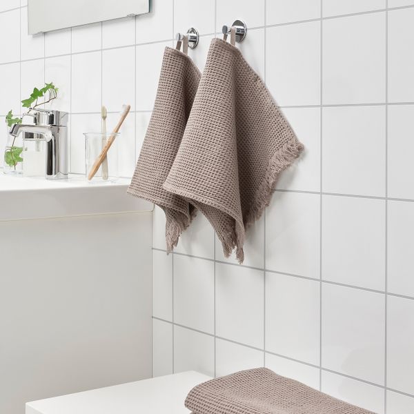 Полотенце, светло-серый/коричневый 30x50 см IKEA VALLASÅN ВАЛЛАСОН 605.021.31 - схема-чертеж с размерами