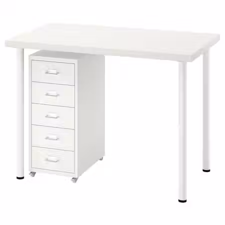 LINNMON/ADILS / HELMER Стол и комбинация для хранения - белый