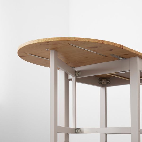 Стол складной, светлая морилка антик/серый 67/134/201x78 см IKEA GAMLEBY ГЭМЛЕБИ 403.588.89 - фото 6