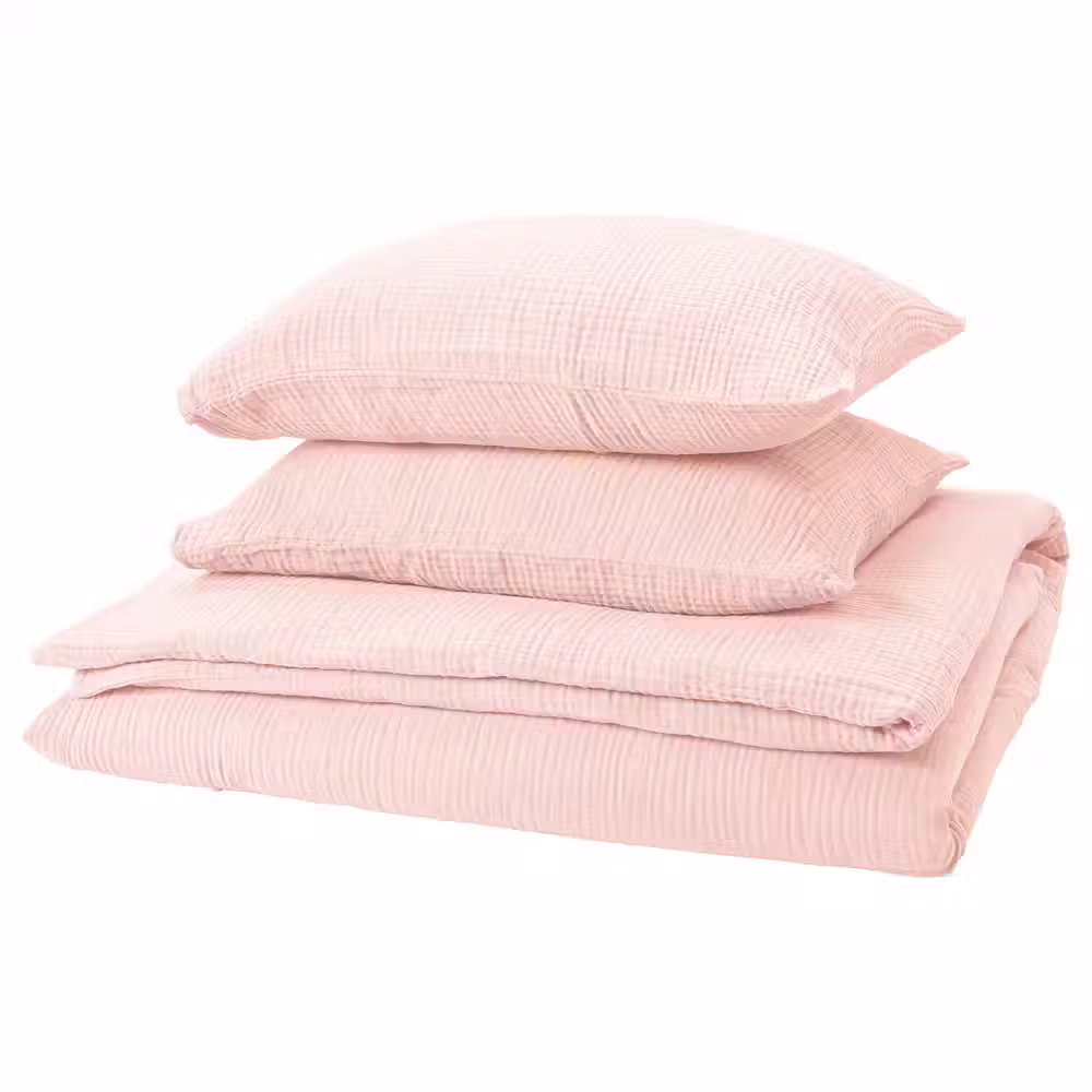 SCHERSMIN ШЕРСМИН Пододеяльник и 2 наволочки - бледно-розовый 240x220/50x60 см - фото 1