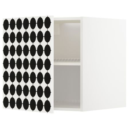 Верхний шкаф на холодильник/морозильн, белый, Иттербин с печатным рисунком 60x60 см IKEA МЕТОД 292.871.10