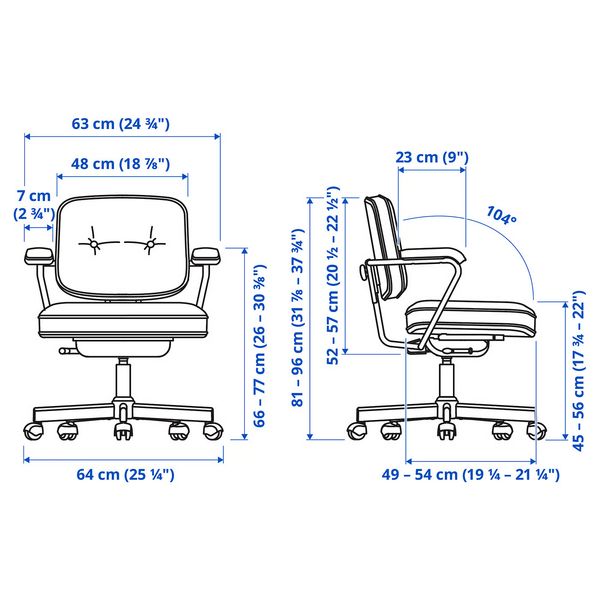 ALEFJÄLL Рабочий стул - Grann золотисто-коричневый - фото 2