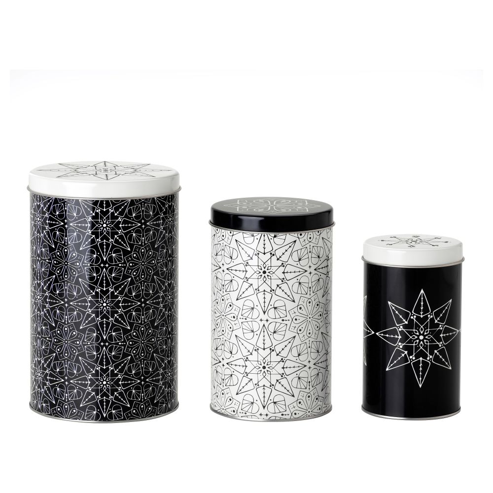 Набор емкостей, 3 шт ВИНТЕР 2016, черный, белый - фото 1