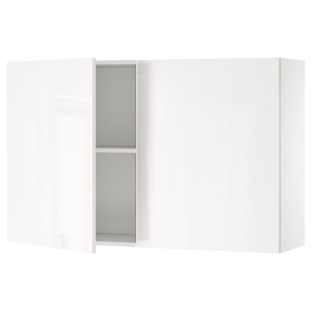 Навесной шкаф с дверями, глянцевый белый 120x75 см IKEA KNOXHULT КНОКСХУЛЬТ 203.369.21 - фото 1