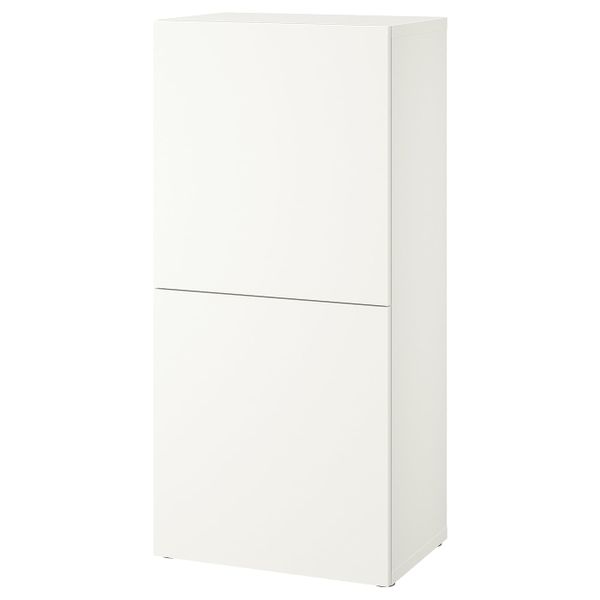 Стеллаж с дверьми, белый Лаппвикен/белый 60x42x129 см IKEA BESTÅ БЕСТО 794.420.62 - фото 1