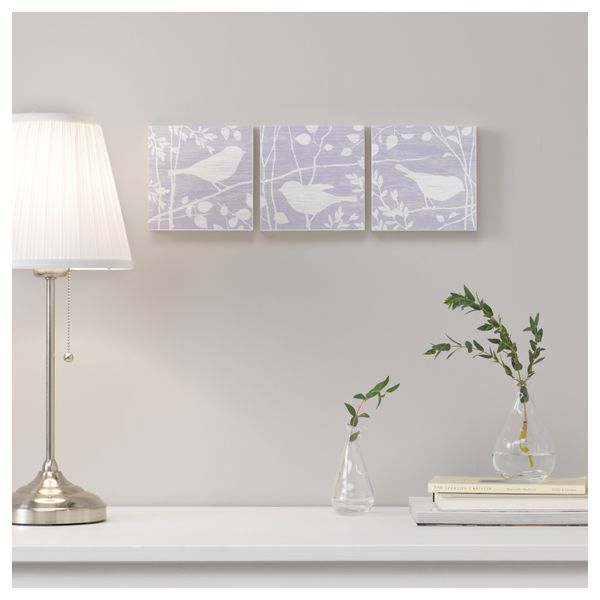 Картина, 3 шт БЬЁРНАМО, птицы (15x15 см) - фото 2