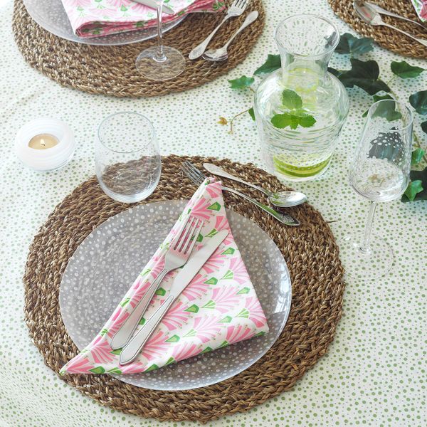 Салфетка, белый/розовый 45x45 см IKEA INBJUDEN ИНБЬЮДЕН 604.914.39 - схема-чертеж с размерами