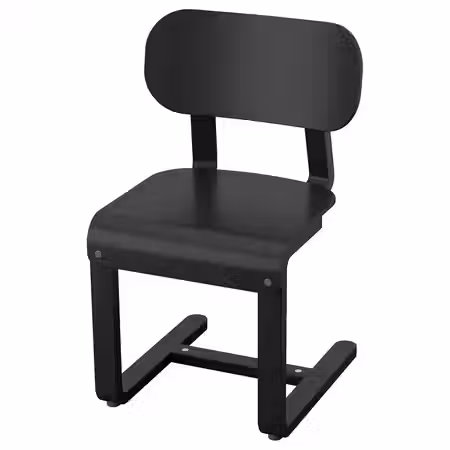 LYCKAN ЛЮККАН Стул - чёрный/березовый шпон