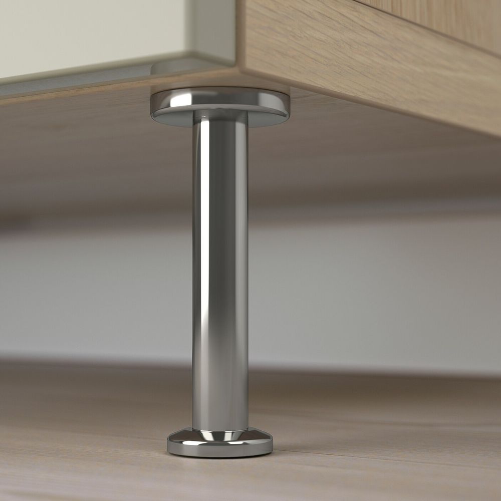 Комбинация для хранения с дверцами, под беленый дуб/СЕЛЬСВ/СТАЛЛАРП глянцевый, бежевый 120x40x74 см IKEA BESTÅ БЕСТО 292.669.90 - фото 1