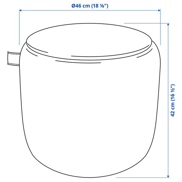 IKEA, дополнительный ракурс - схема-чертеж с размерами