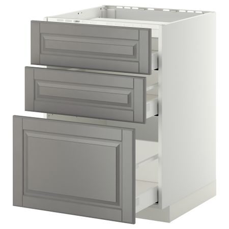 Напольный шкаф, 3 фронтальных панель, 3 ящика, 60x60 cm IKEA METOD МЕТОД, MAXIMERA МАКСИМЕРА 990.270.67
