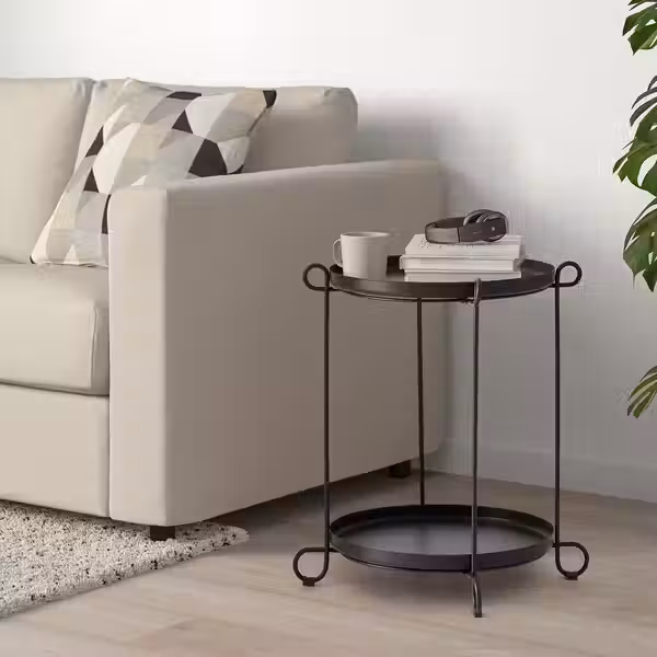 LIVELYCKE ЛИВЕЛЮККЕ Стол сервировочный - чёрный 50 см - фото 5