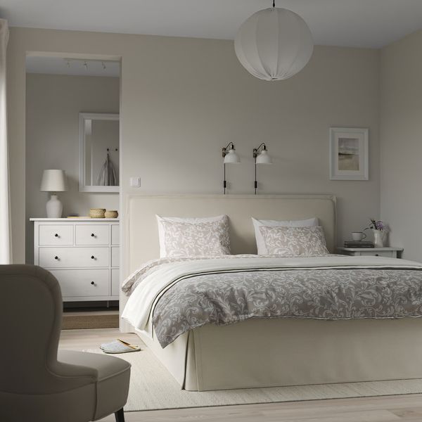 TÄRNKULLEN ТЭРНКУЛЛЕН Чехол каркаса кровати - Vissle бежевый 160x200 см - фото 3