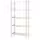 EKENABBEN Открытый стеллаж - осина/белый 70x34x154 см