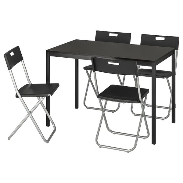 Стол и 4 стула, черный 110 см IKEA TÄRENDÖ ТЭРЕНДО / GUNDE ГУНДЕ 992.297.77 - фото 8
