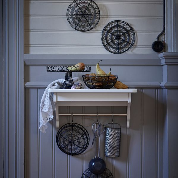 Корзина, ручная работа черный 20 см IKEA VINTER 2021 ВИНТЕР 2021 505.037.44 - схема-чертеж с размерами