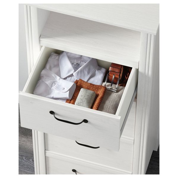 Комод с 4 ящиками БРУСАЛИ, белый (51x134 см) - фото 3