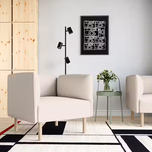 LILLEHEM Кресло - Vissle/бежевый дерево - фото 2