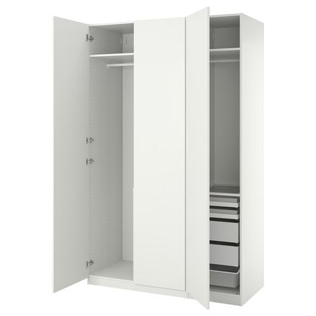 PAX / FORSAND Гардероб, комбинация - белый/белый 150x60x236 см