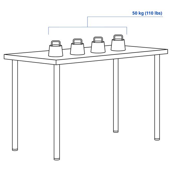 LAGKAPTEN / ADILS Письменный стол - белый/чёрный 120x60 см - фото 3