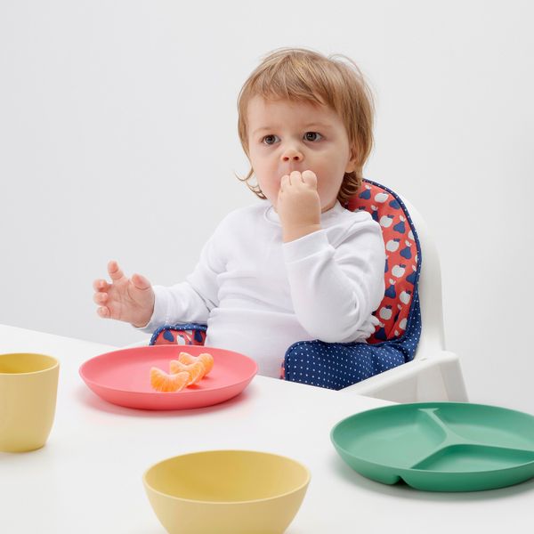 Десертная тарелка, синий/светло-красный 19 см IKEA HEROISK ХЭРОИСК 604.214.13 - фото 3