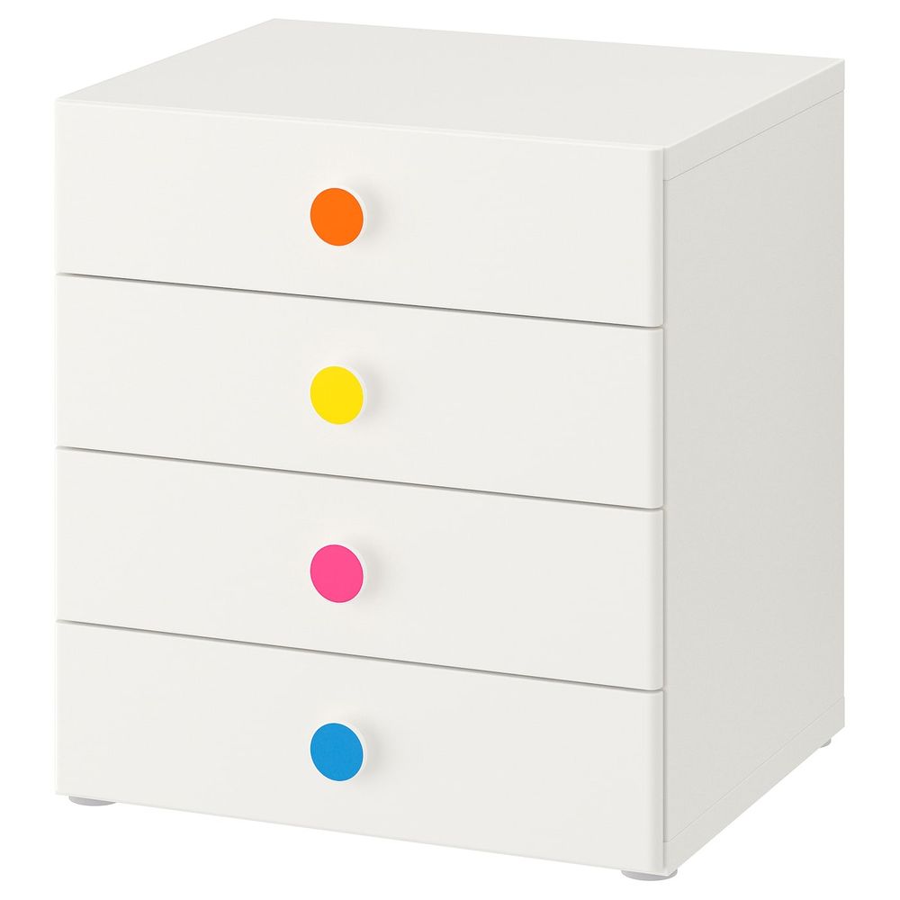 Комбинация для хранения с ящиками, белый 60x50x64 см IKEA STUVA СТУВА / FÖLJA ФОЛЬЯ 892.746.90 - фото 1