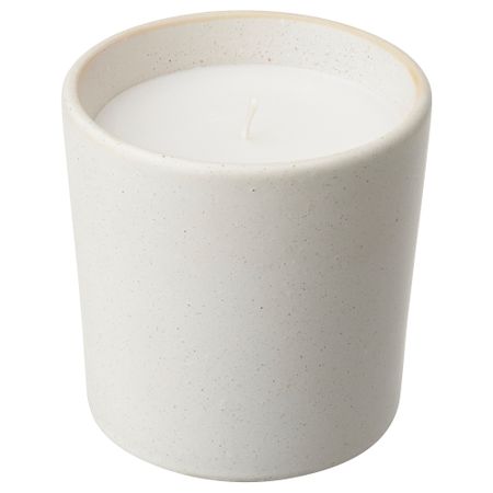 Ароматическая свеча в банке, Скандинавский лес, белый, 50 ч IKEA ADLAD 505.022.02
