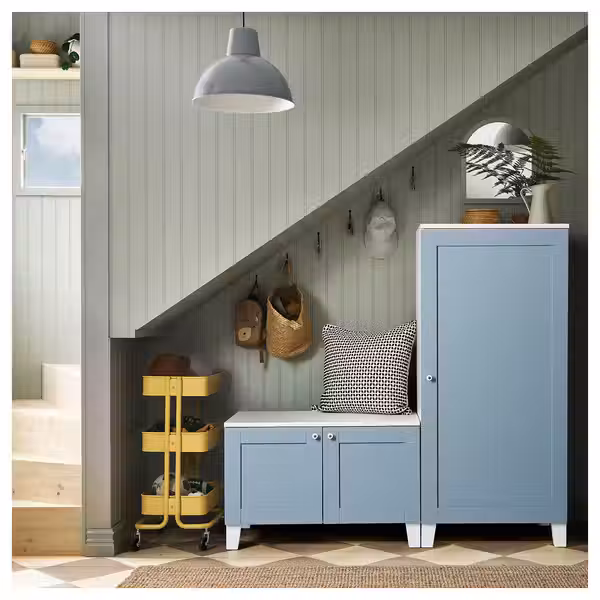 SANNIDAL Дверь - синий 40x40 см - схема-чертеж с размерами