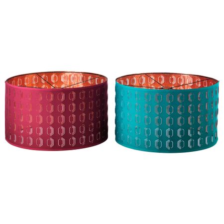 Абажур НИМО, бордовый/бирюзовый, медный (59 см)