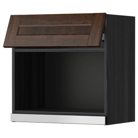 Навесной шкаф для СВЧ-печи МЕТОД, черный, Эдсерум коричневый