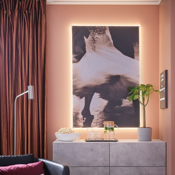 Комбинация для хранения с дверцами/ящ, белый Кэлльв/Стуббарп/светло-серый под бетон 120x42x74 см IKEA BESTÅ БЕСТО 094.353.57 - схема-чертеж с размерами