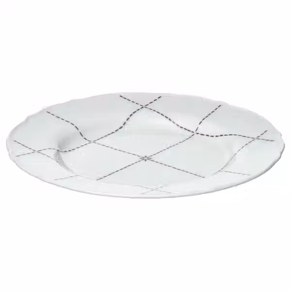 UPPLAGA Тарелка десертная - с рисунком/белый 22 см фото товара