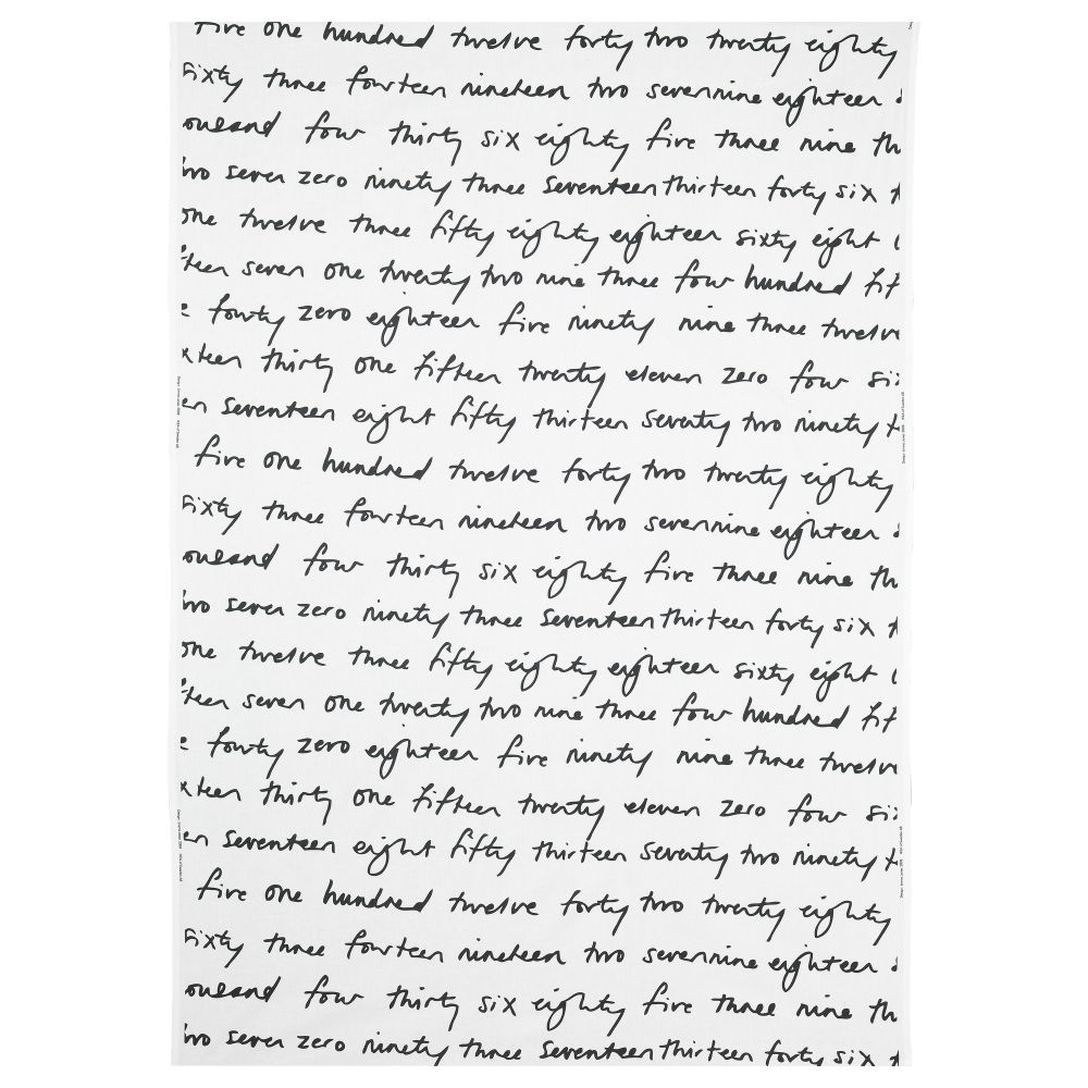 Ткань БРИТТЭН НУММЕР, белый/черный (150 см) - схема-чертеж с размерами