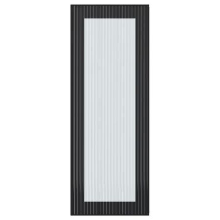 HEJSTA Стеклянная дверь - антрацит/рифленое стекло 30x80 см