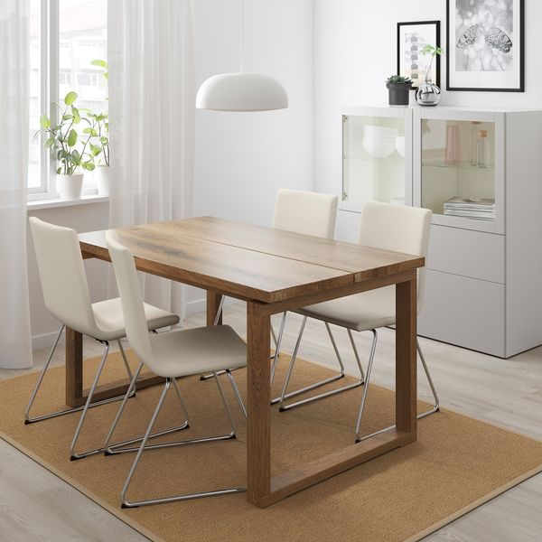Стол и 4 стула, 140x85 cm IKEA VOLFGANG ВОЛЬФГАНГ, MÖRBYLÅNGA МОРБИЛОНГА 292.518.23 - фото 3
