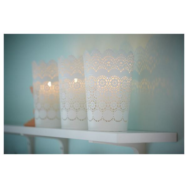 Фонарь для формовой свечи СКУРАР, белый (22 см) - фото 4