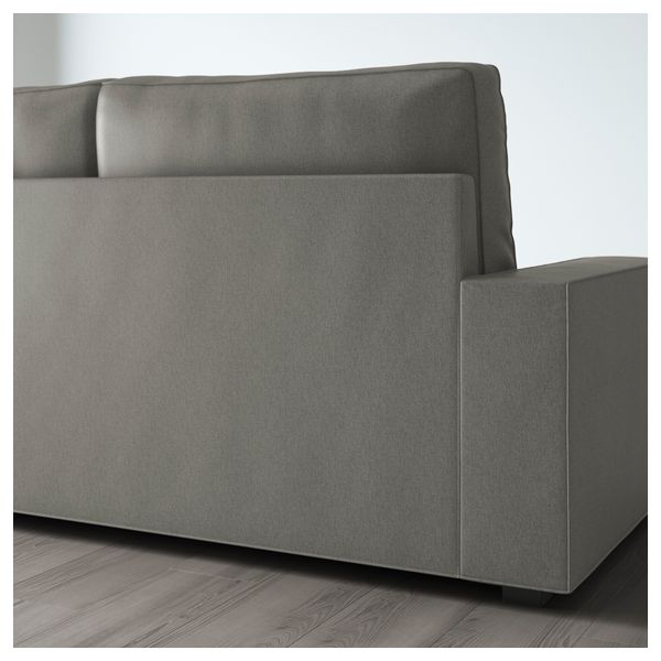 3-местный диван-кровать ВИЛАСУНД, Бурред серо-зеленый - схема-чертеж с размерами