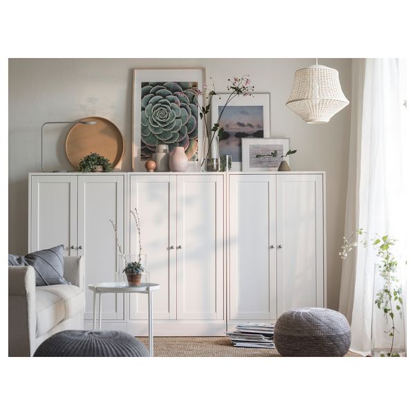 Шкаф с цоколем, 81x37x134 см, белый IKEA HAVSTA ХАВСТА 592.751.01 - фото 8